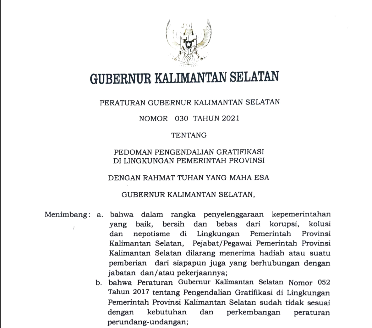 sk-gubernur-prov-kalsel-pedoman-pengendalian-gratifikasi-di-lingkungan-pemerintah-provinsi-kalimantan-selatan